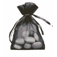 Lot de 10 sacs en organdi noir