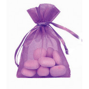 Lot de 10 sacs en organdi violet
