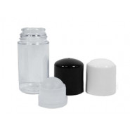Flacon roll-on large en PET capuchon noir 50ml